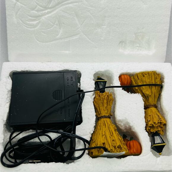 Department 56 CORN STALK LANTERNS Set of 2 in Box with Lights - Picture 11 of 12